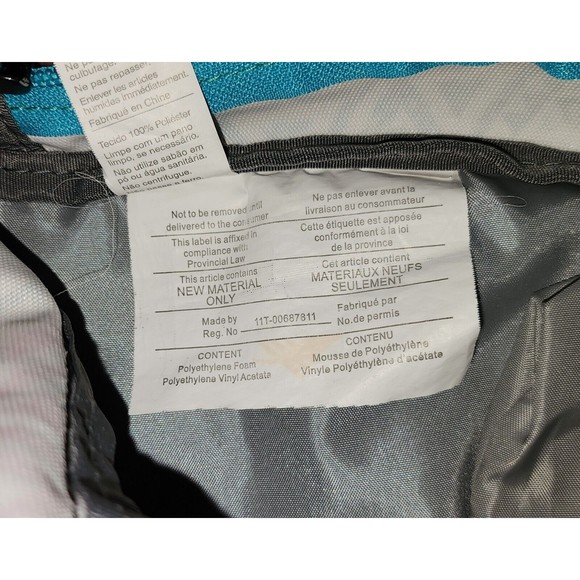 High Sierra Hiking Backpack Suspension System Teal Pink White Geometric Pattern - Picture 16 of 16